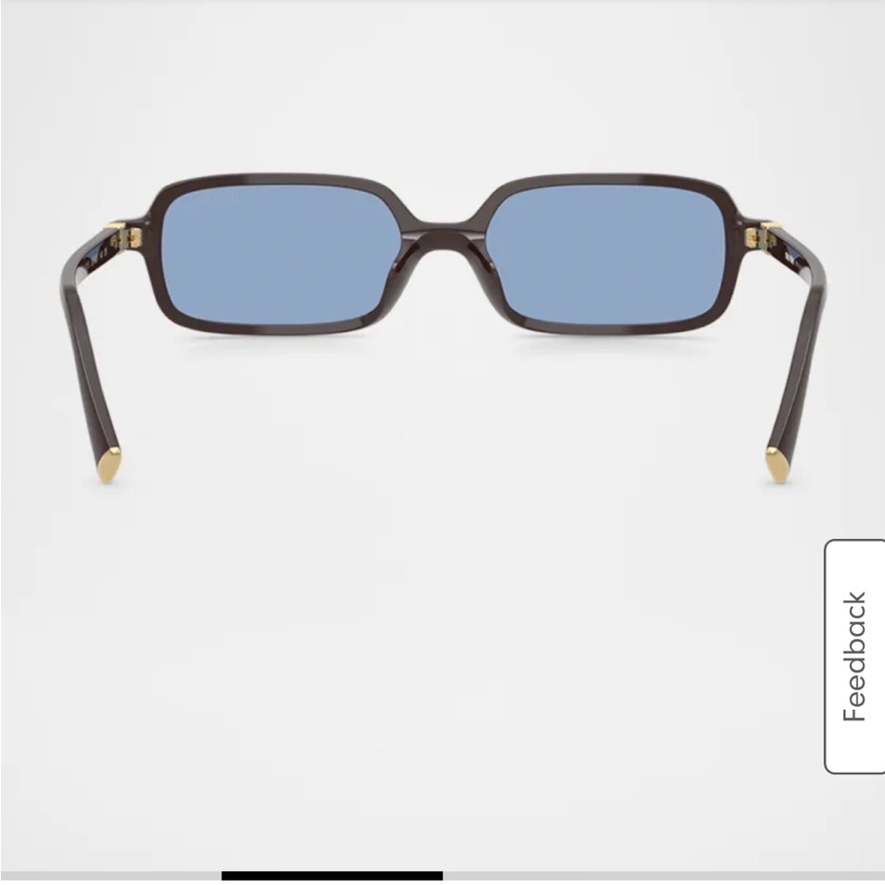 Miu Miu Tortoiseshell Rectangular Sunglasses with Green Lenses - Picture 5 of 7